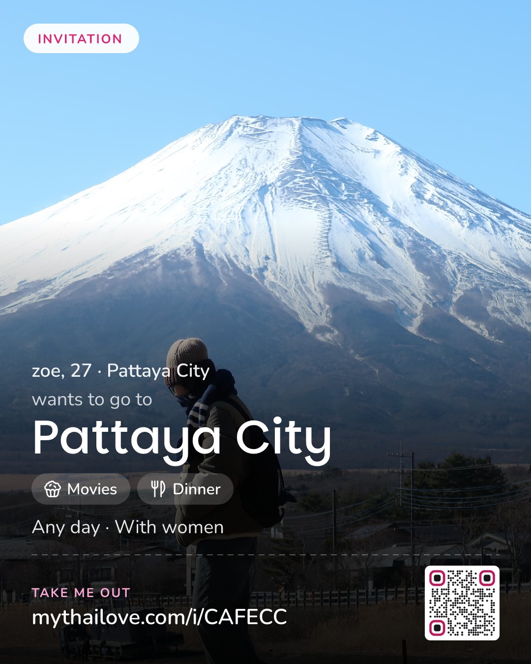 zoe wants to go to Pattaya City: Movies + Dinner. Any day. With women.