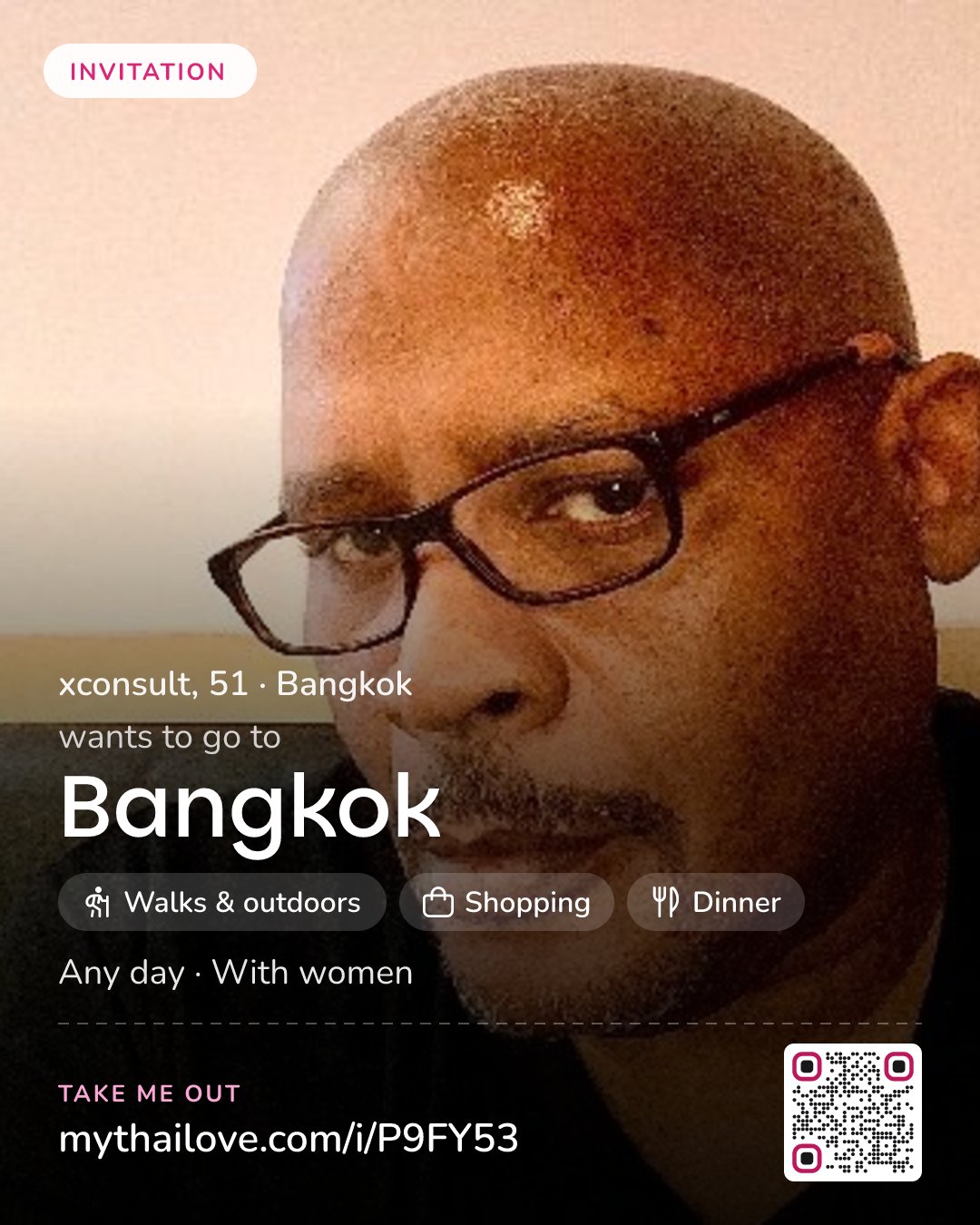xconsult wants to go to Bangkok: Walks & outdoors + Shopping + Dinner. Any day. With women.