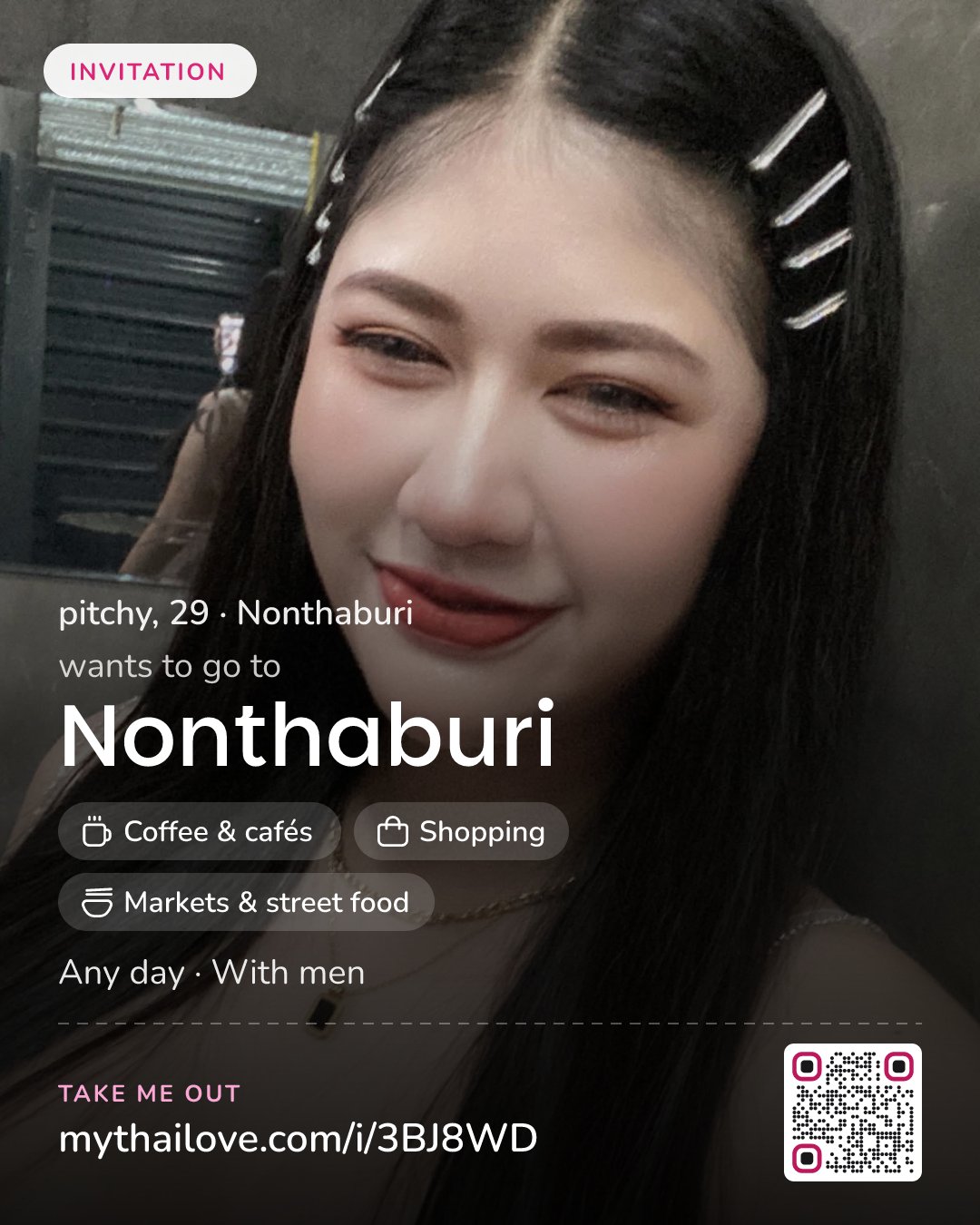 pitchy wants to go to Nonthaburi: Coffee & cafés + Shopping + Markets & street food. Any day. With men.