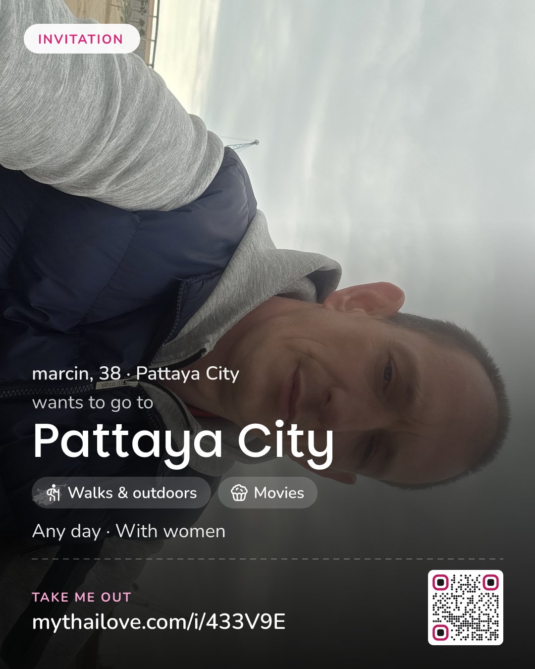 marcin wants to go to Pattaya City: Walks & outdoors + Movies. Any day. With women.