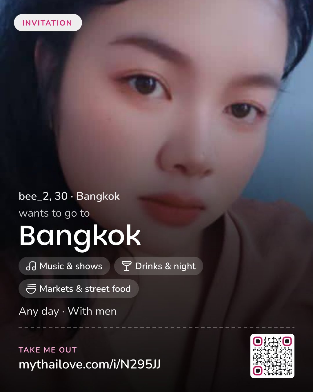 bee_2 wants to go to Bangkok: Music & shows + Drinks & night + Markets & street food. Any day. With men.